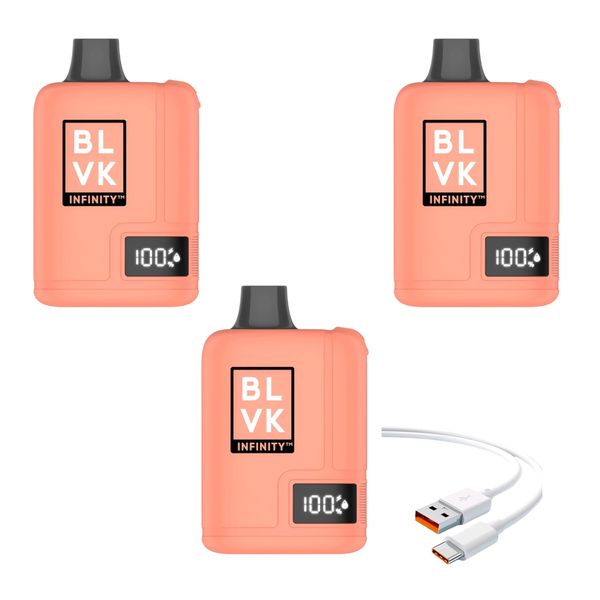 BLVK Infinity 100k Puffs -Peach Grape Cherry+DiscoVape Charging Cable(3)