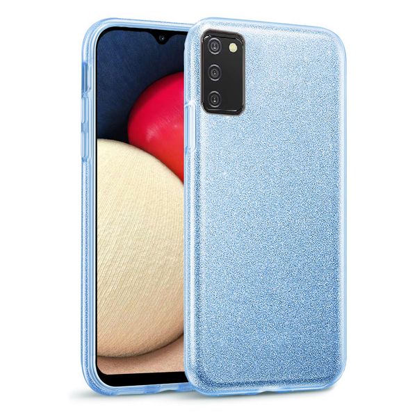Tekron Glitter Sparkle Bling Protective Case for Samsung Galaxy A02s - Blue