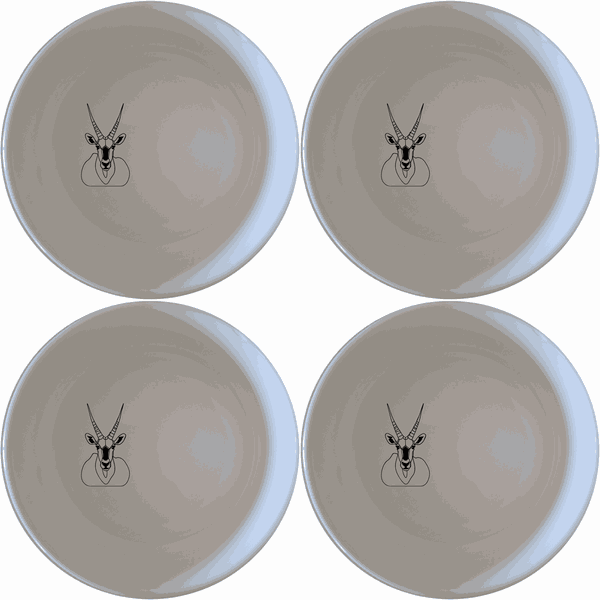 Gemsbok Bust Bowl Set of 4 - Range 3