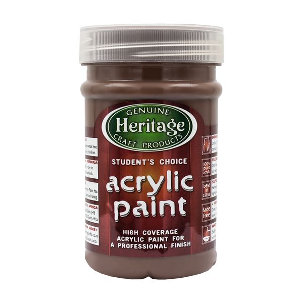 Heritage Pure Acrylic Paint 250ml - Umber