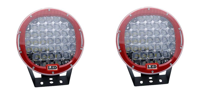 9 Inch Round 37 LED 185W Off-Road Spot Work Light Vehicle Light Set Of 2