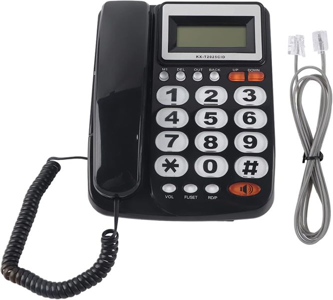 Corded Desk Phone W/ Caller ID Speakerphone Large Buttons &amp; Auto-Redial