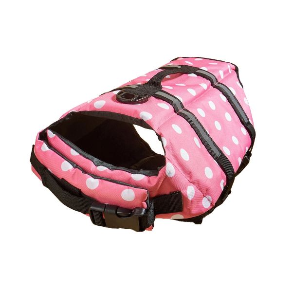 Pink Polka Dot Dog Life Jacket