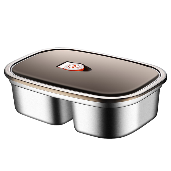 Large Capacity Insulated Lunch Box Two Lattice Stainless Steel Lunch Box