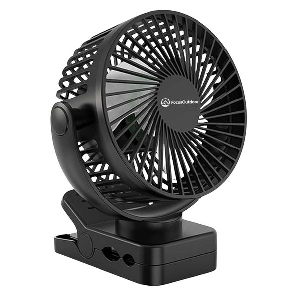 FocusOutdoor 12000mAh Camping Fan with Remote &amp; LED - USB Rechargeable
