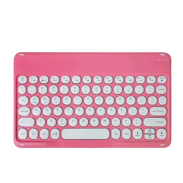 Compact Wireless Bluetooth Keyboard, Ultra Thin Portable Design, Pink Color