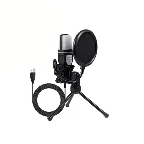 Tradekite USB Microphone - RGB Lighting, Noise Reduction, Plug &amp; Play