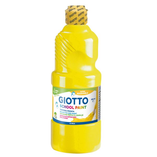 Giotto School Paint 500ml - Primary Yellow