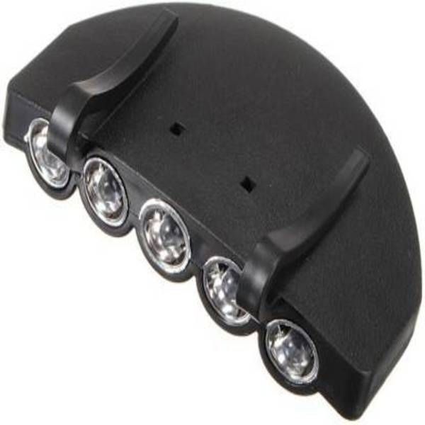 Clip-on Hat Hands-Free 5 LED Cap Headlamp