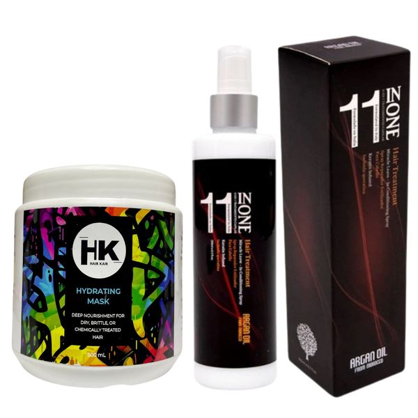 HK Hydrating Mask 500ml &amp; Lily 11-in-1 Moisture Repair Hair Care Duo 250ml