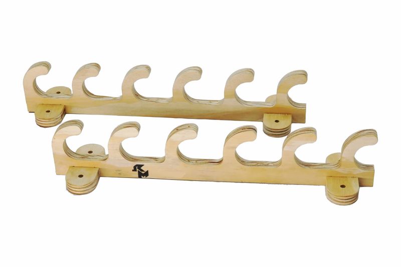 Rackmaster Wood Fishing 6 Rod Holders