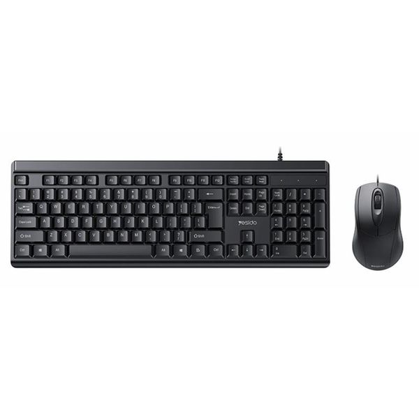 USB Wired Keyboard and Mouse Combo Ergonomic Set-YESIDO-(KB18)