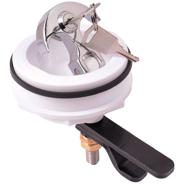 Seaflo Locking Flush Latch - 63mm Mounting / 74mm Faceplate (Plastic)