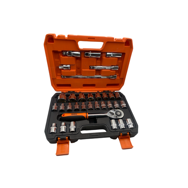 32-Piece 1/2" Drive Ratchet Socket Wrench Mechanics Tool Set