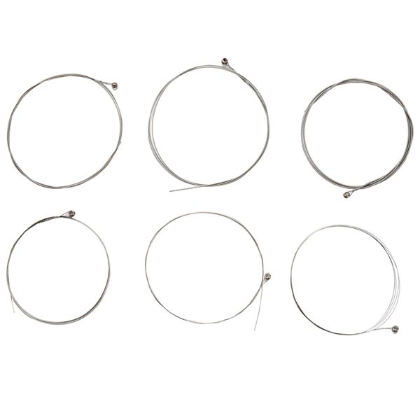 Guitar Strings (008-.038)inch Nickell-plated End 6Pcs/Set White