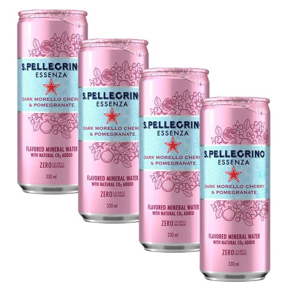 Sparkling Water | Dark Cherry &amp; Pomegranate - 4-Pack | San Pellegrino