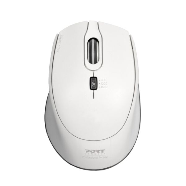 Port Connect Silent Wireless Mouse – White