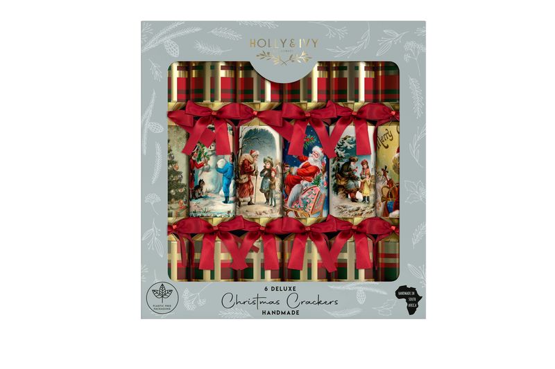 Deluxe - Traditional Nostalgic Scenes Christmas Crackers