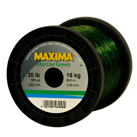 Maxima Nylon Fishing Line, 16KG/30LB 0.55MM, Colour Marine Green
