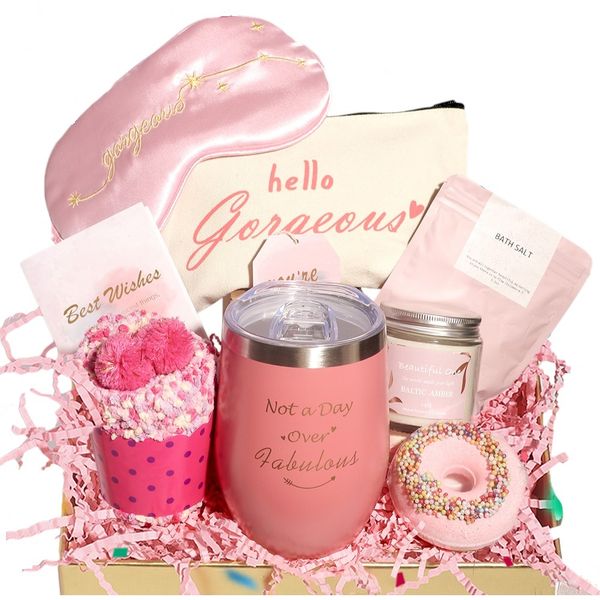 Pink Self-Care Gift Box - Bath &amp; Beauty Set