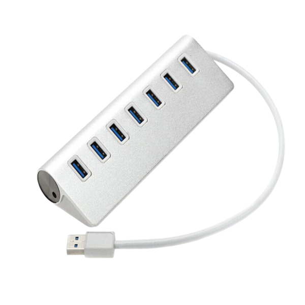 Aluminum Alloy 7 Port Hub High-Speed USB 3.0 Splitter HUB