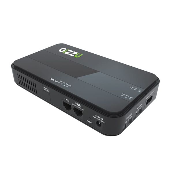 Gizzu 8800mAh Mini DC PoE UPS Black