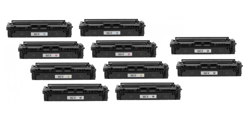 Canon 054H Twin Multipack + 2 x Extra Black Toner Cartridges - Compatible