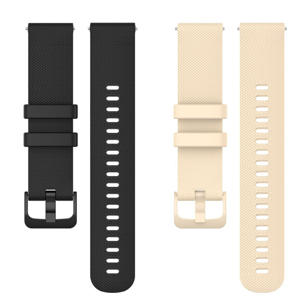 Compatible with Garmin Forerunner 55/Venu 2 SQ 2 Straps - Black/Cream