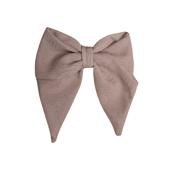 Beige Hair Bow Clip