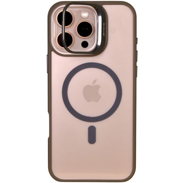 MagSafe Phone Case - Compatible With 16 Pro Max - Clear With A Brown Rim