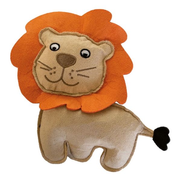 Plush &amp; Squeaky Lion Dog Toy - Soft Suede Finish (26cm x 16cm)