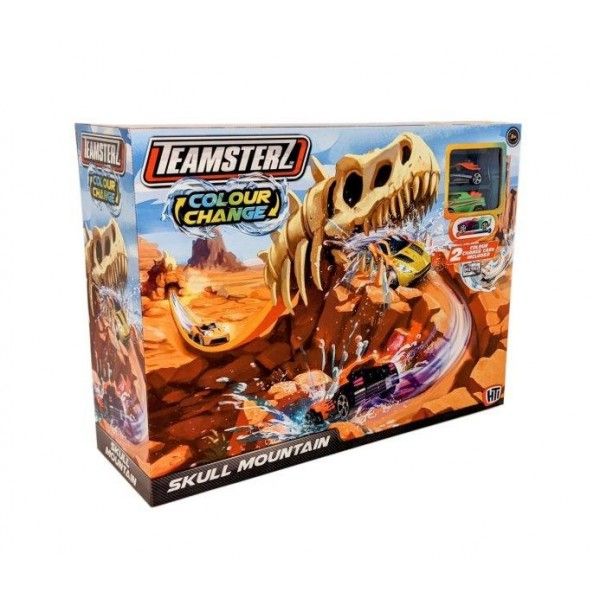 Teamsterz Colour Change Skull Mountain W/2 Cars