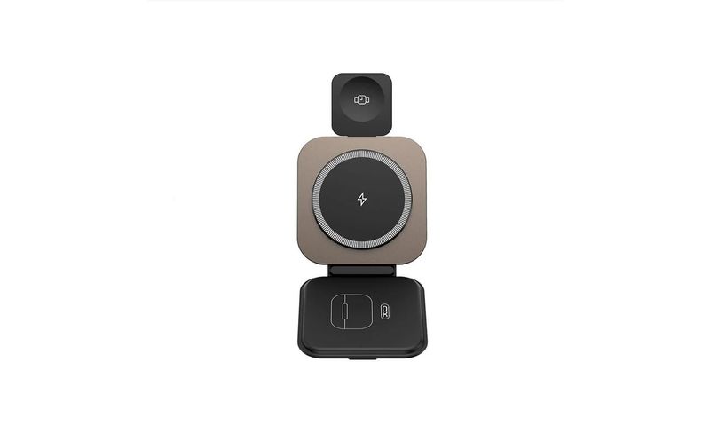 XO CX035 3-in-1 Wireless Fast Charger for Phone, Earbuds &amp; Smartwatch Grey