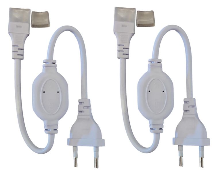 Hello Today LED Strip Light Power Supply 220V - 10mm 2 Pack