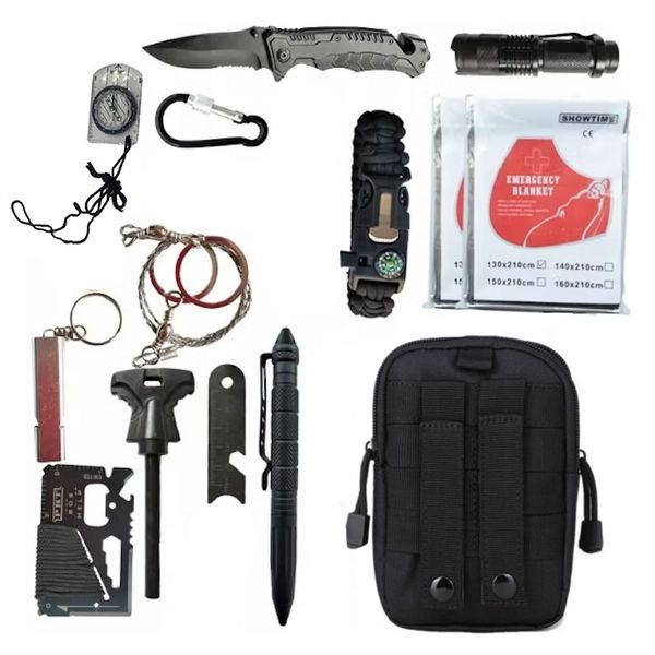 12-Piece Tactical Survival And Emergency Kit -SYF025