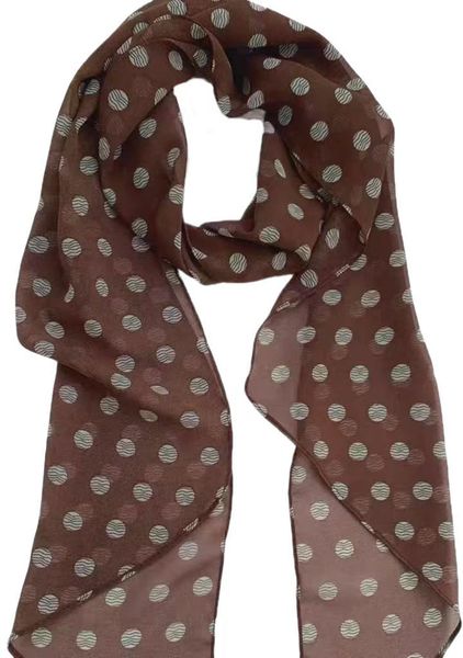 Brown Ladies Rectangular Scarf-185x24cm