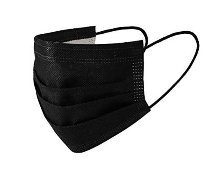 Face Mask - 3 Ply Disposable - Black (Pack of 50)