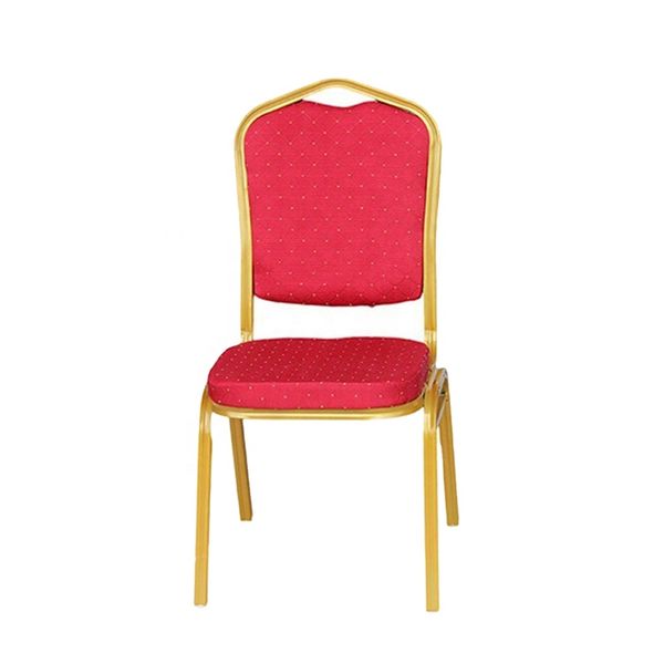 Executive Office Visitor Chair - Gold Frame Upholstered Chair (Red/Blue)