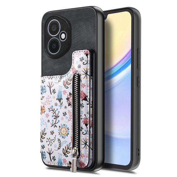 Retro Painted Flip RFID Anti-Theft Phone Case Compatible with Honor 400 Pro