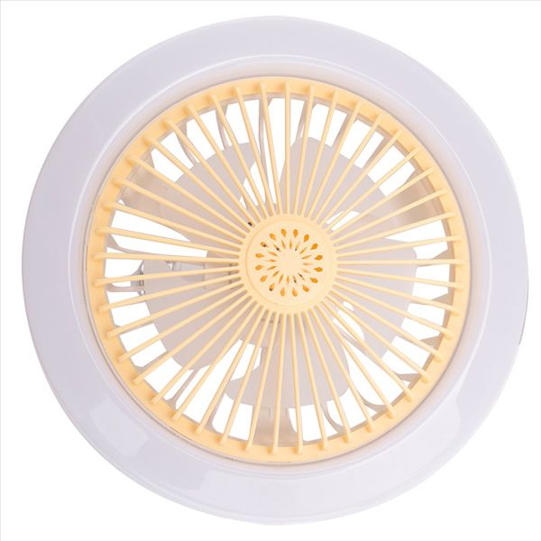 E27 Ceiling Fan With Lights Enclosed Low Fan Light(Cream Color)