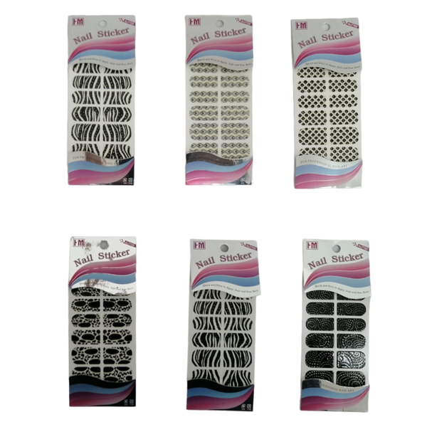 Nail Wrap Stickers - Pack of 6