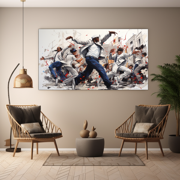 Canvas Wall Art - Tagged Graffiti Expression - BK0183