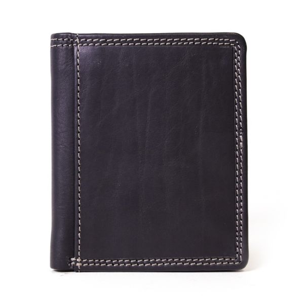 Nuvo - 141 Genuine Leather Men's bi Fold Wallet - Black