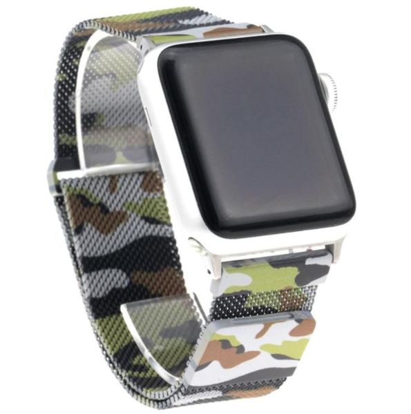Apple Watch Band – Milanese Bracelet Strap Loop - 38mm / 40mm – Camo Green
