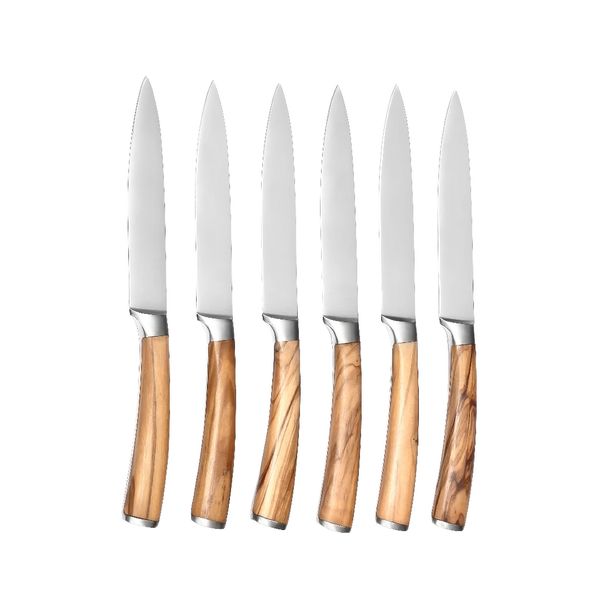 Luxury Olivewood Knife Block Set of 6