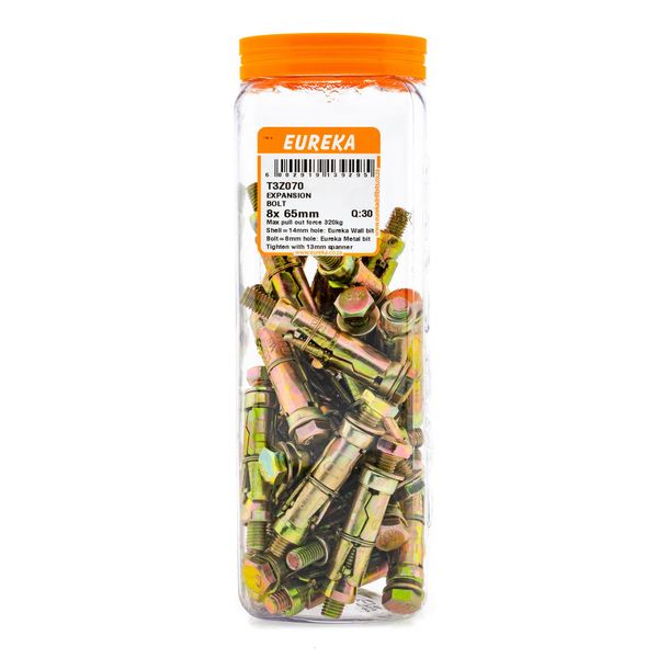 EUREKA Expansion Bolts 8 x 65mm Q:30 T3Z070