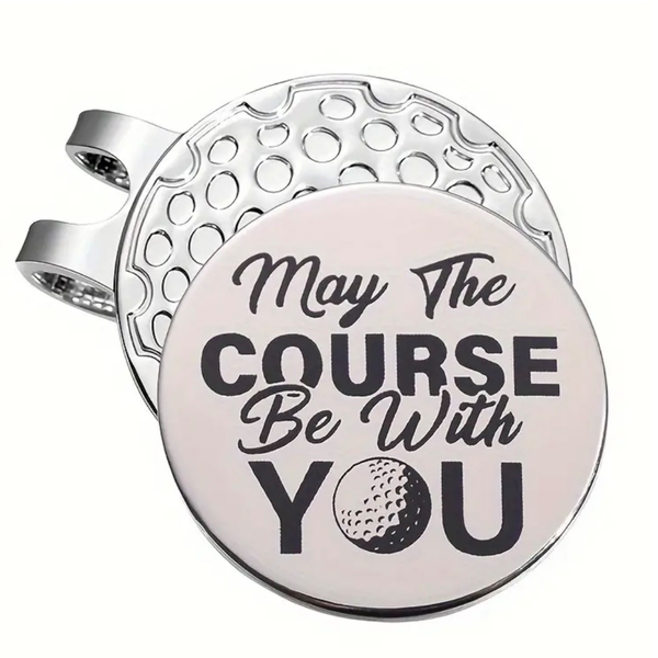 Magnetic Golf Hat Clip with Removable Marker-May the Course be with you