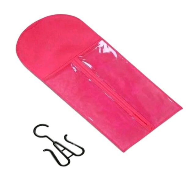 Durable Wig Storage Bag - 1 Piece Non-Woven PVC Zipper Dust Protection