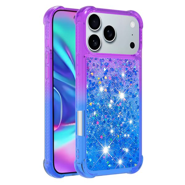 Glitter Liquid Quicksand Phone Case Compatible With iPhone 17 Pro Max