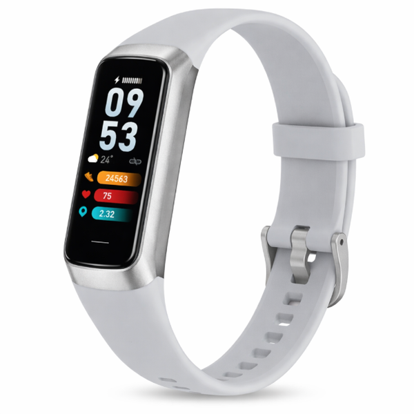 Smart Fitness Band with AMOLED Display, Heart Rate, Sleep &amp; Sports Tracking